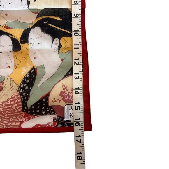 Japanese Geisha Square Scarf - Picture 3 of 4